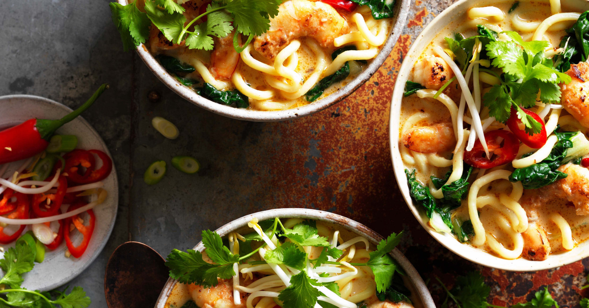 Satay Noodle Prawn Soup Recipe | myfoodbook | Prawn soup with noodles